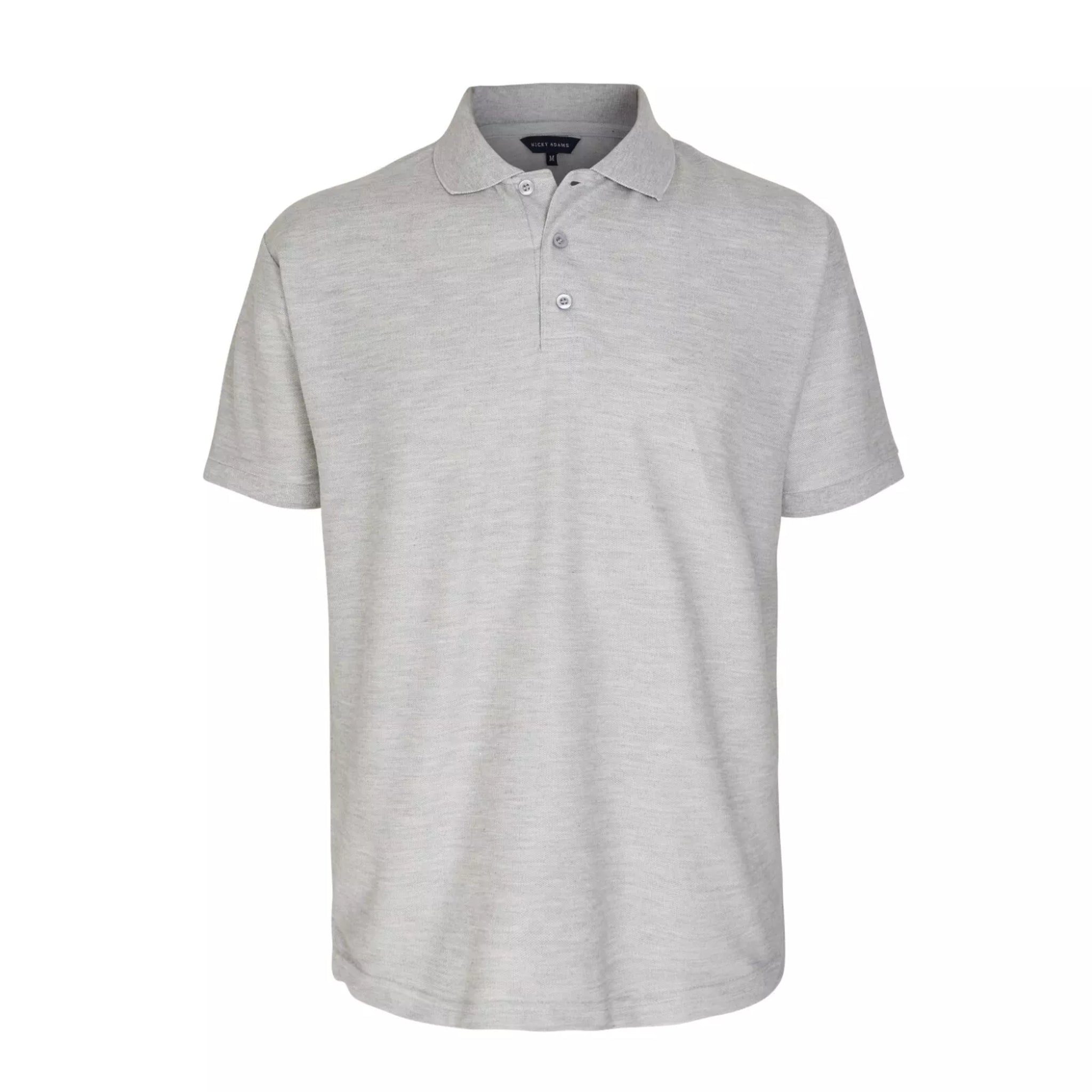 Men’s Nicky Adams short sleeve grey polo shirt collared top